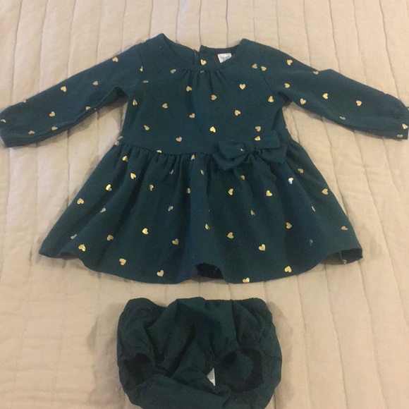 green velvet baby christmas dress